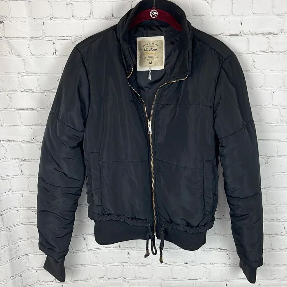 Ci Sono Black Puffy Jacket Size Medium